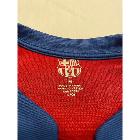 FC Barcelona Goalkeeper Soccer Jersey Mens Medium Large Red Elbow Pads Padded - Picture 6 of 14